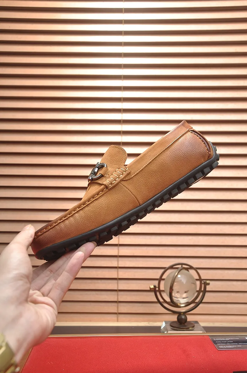 Men's shoes 💰460💶 [Ferragamo/Ferragamo] The latest model in the counter. Original imported open-sided fine cowhide hand-woven + imported 🐂 cowhide + original luxury metal buckle + original combination outsole. No pressure in comparison 38--44🎉
